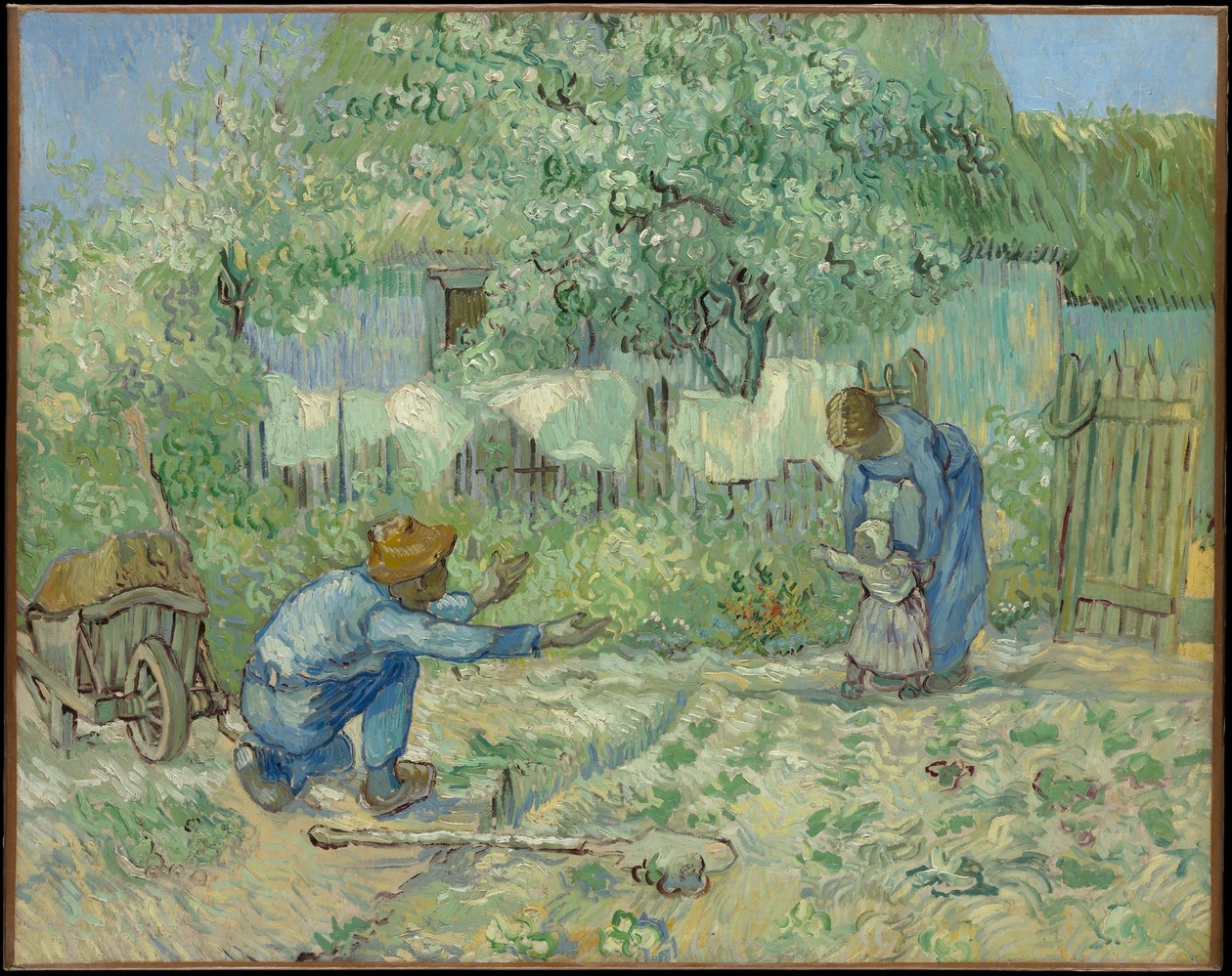 První kroky, podle Milleta od Vincent van Gogh