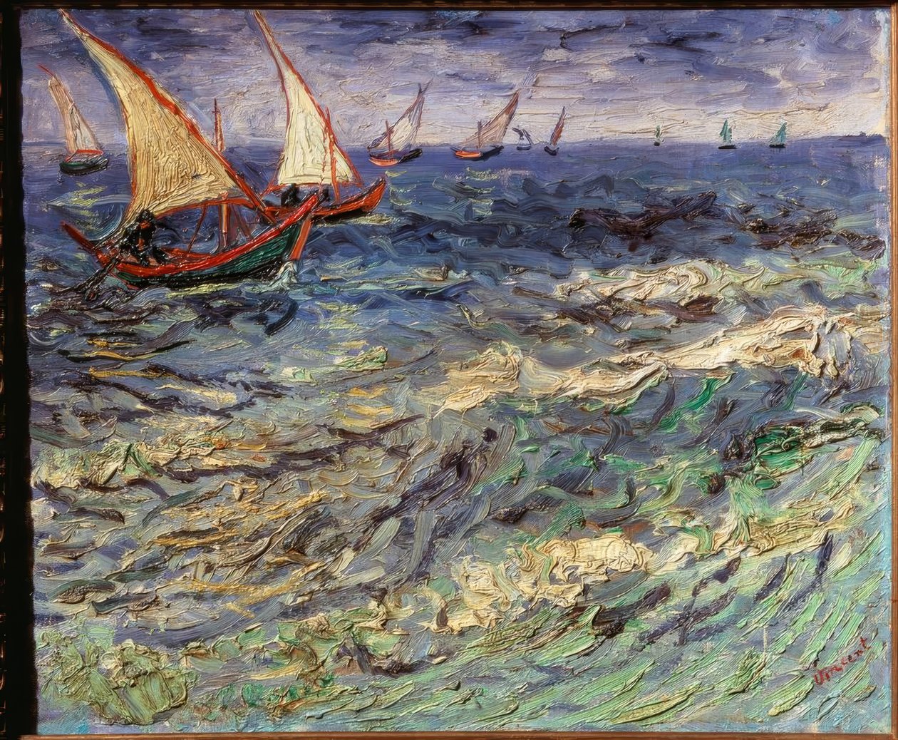 Rybářské lodě v Saintes-Maries od Vincent van Gogh