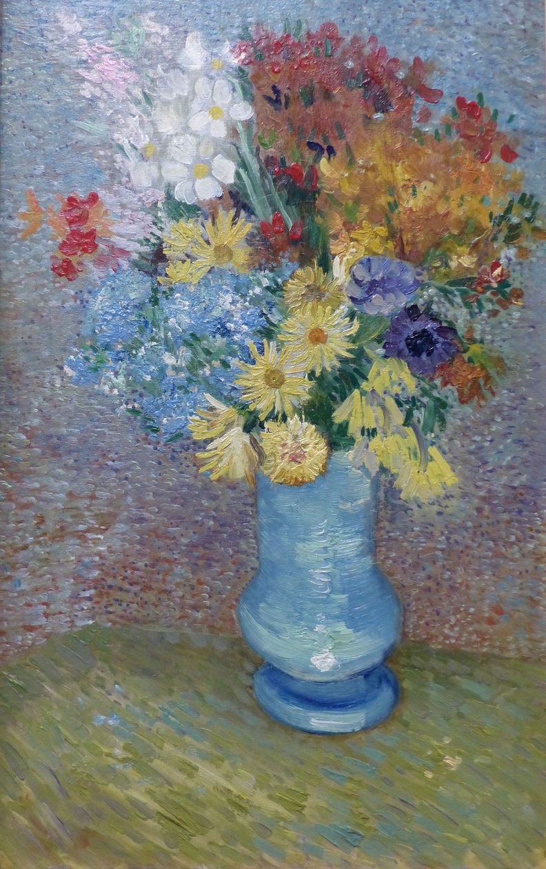 Květiny v modré váze, kolem roku 1887 (olej na plátně) od Vincent van Gogh