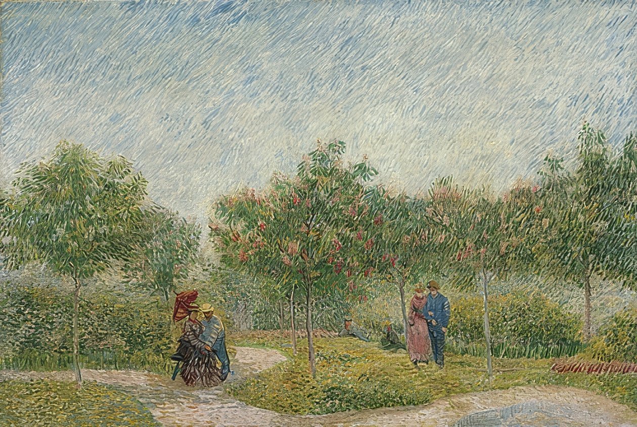 Zahrada s páry: Square Saint-Pierre. 1887 od Vincent van Gogh