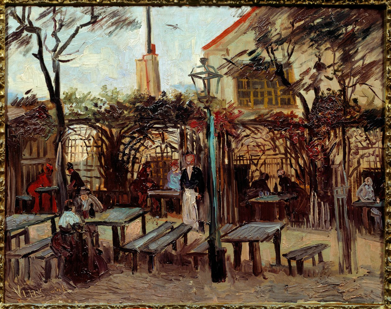 Guinguette na Montmartru: „Le Billard En Bois““ se stalo“ „La Bonne Franquette“““. Obraz Vincenta Van Gogha (1853-1890) (ek.holl.) 1886 Ne. 0,49x0,64 m Paříž, muzeum Orsay od Vincent van Gogh
