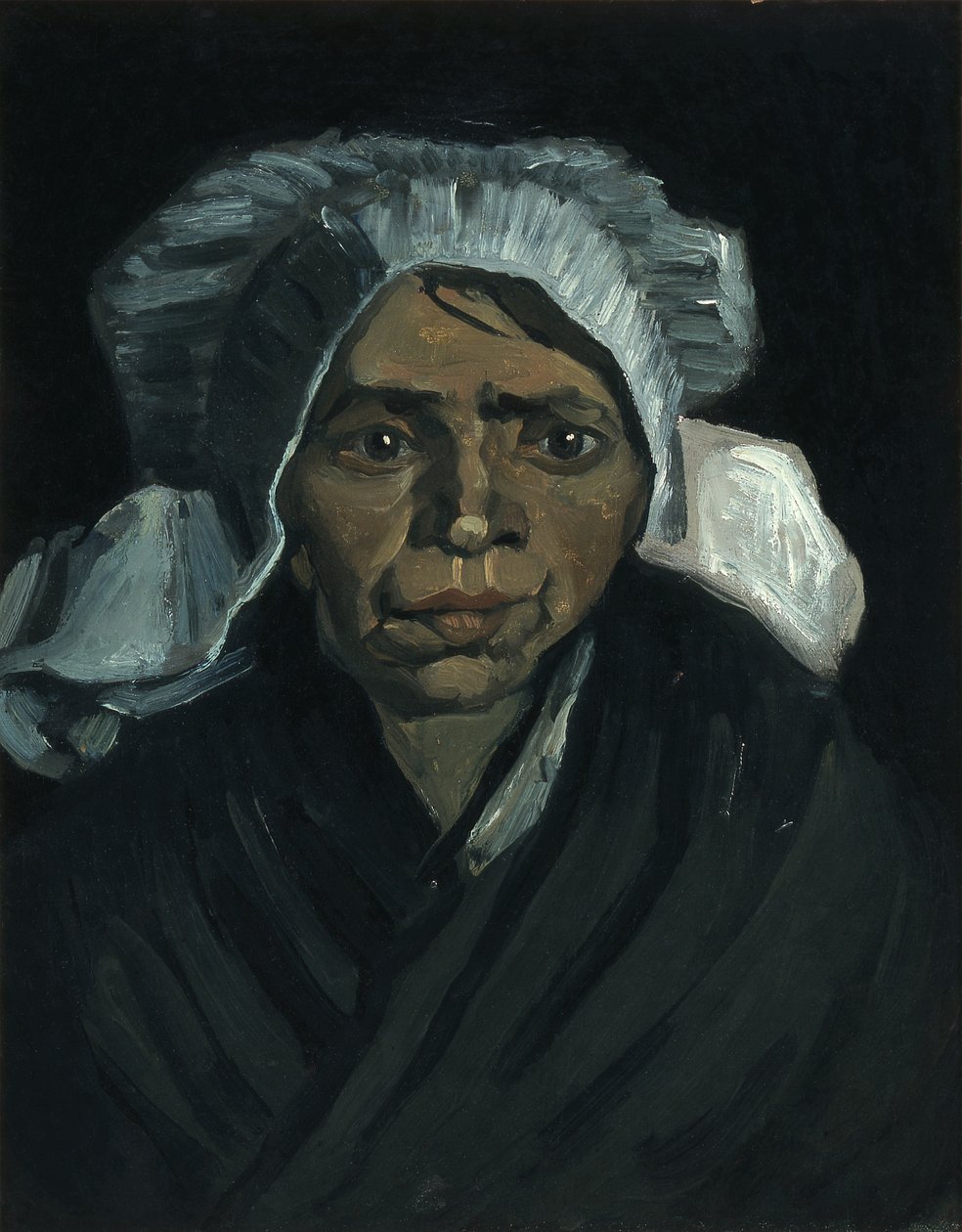 Hlava venkovanky, prosinec 1884 (olej na plátně) od Vincent van Gogh