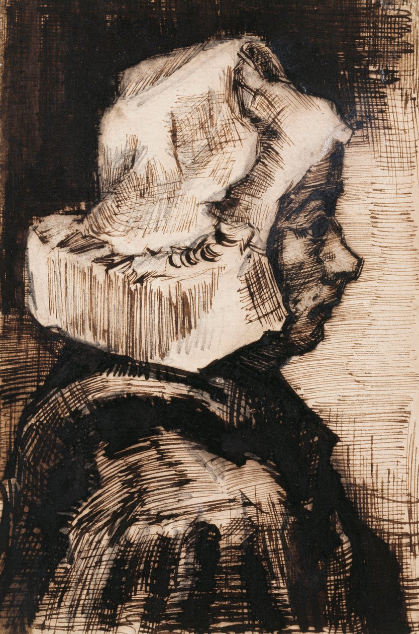 Hlava rolnické ženy, tváří vpravo, 1884 od Vincent van Gogh