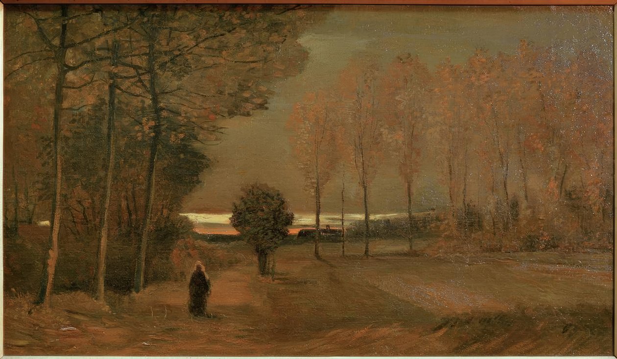 Podzimní krajina ve večerních hodinách od Vincent van Gogh