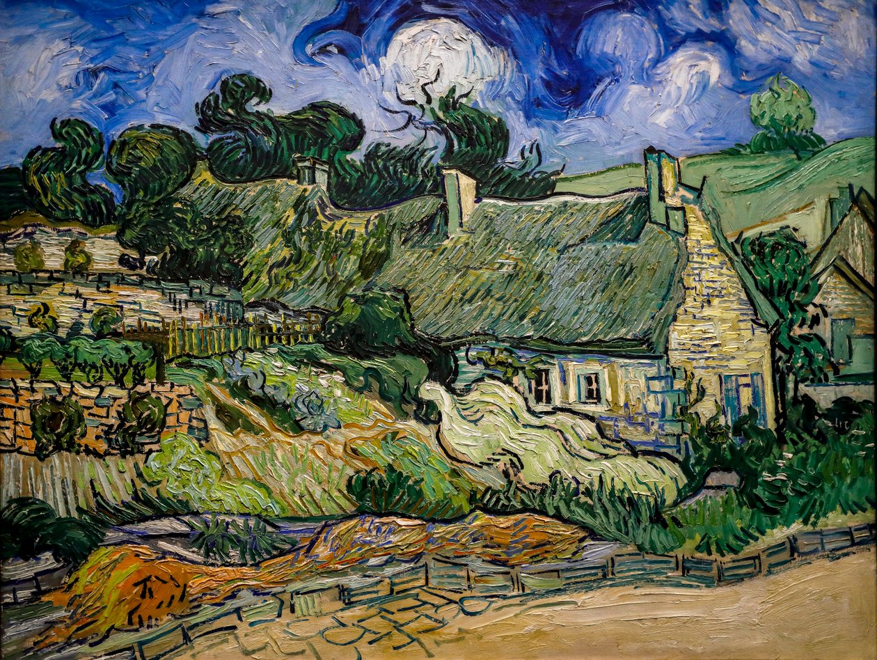 Dům se slaměným stropem v Cordeville od Vincent van Gogh