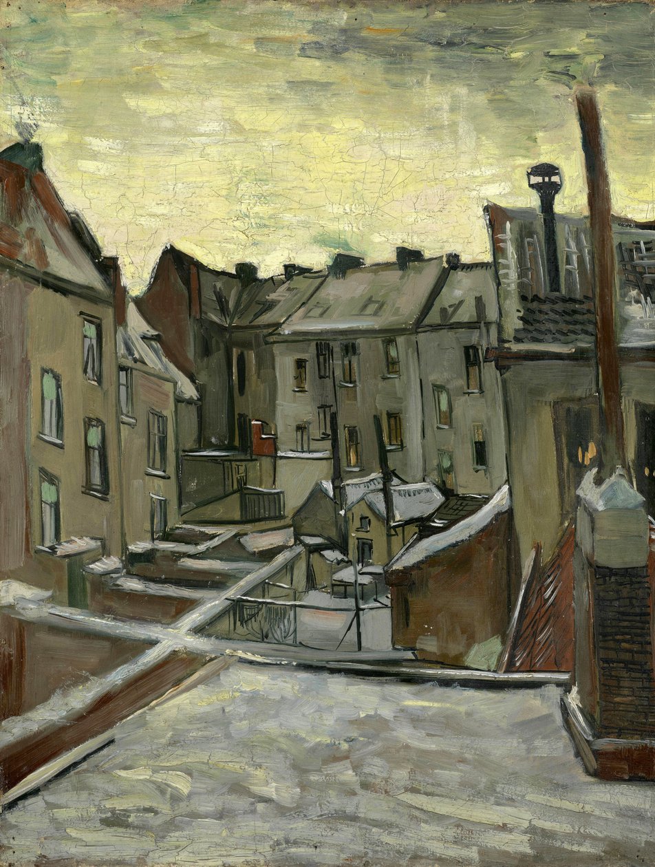 Domy viděné zezadu, Antverpy par Gogh, Vincent, van (1853-1890). Olej na plátně, rozměr: 43,7x33,7 od Vincent van Gogh
