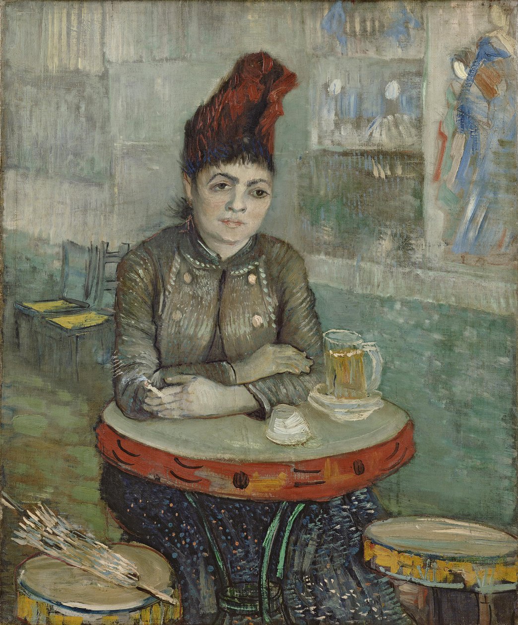 V kavárně. Agostina Segatori v Le tambourin, 1887-1888 od Vincent van Gogh