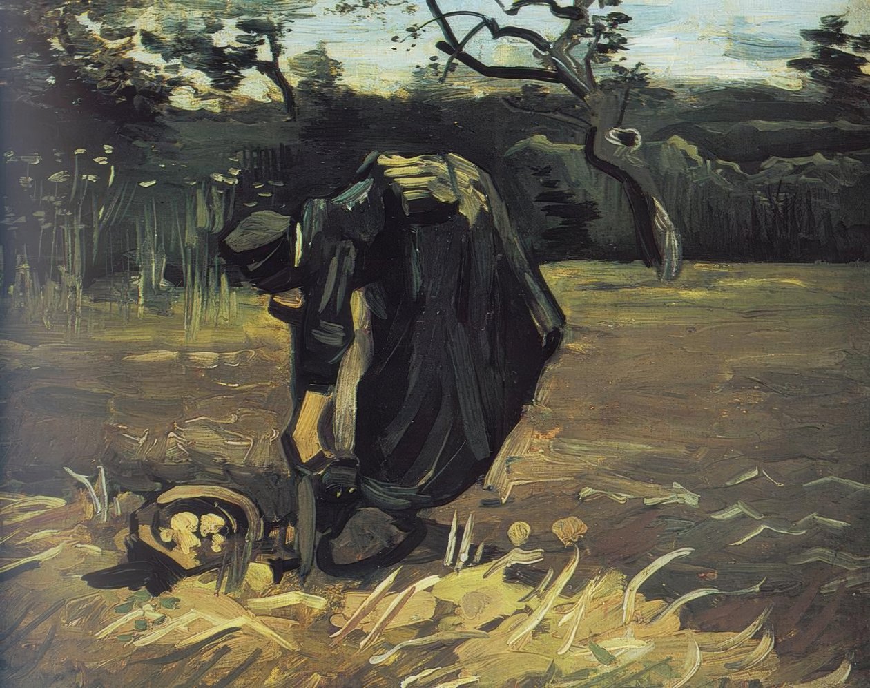 Rolnická žena kopající brambory od Vincent van Gogh