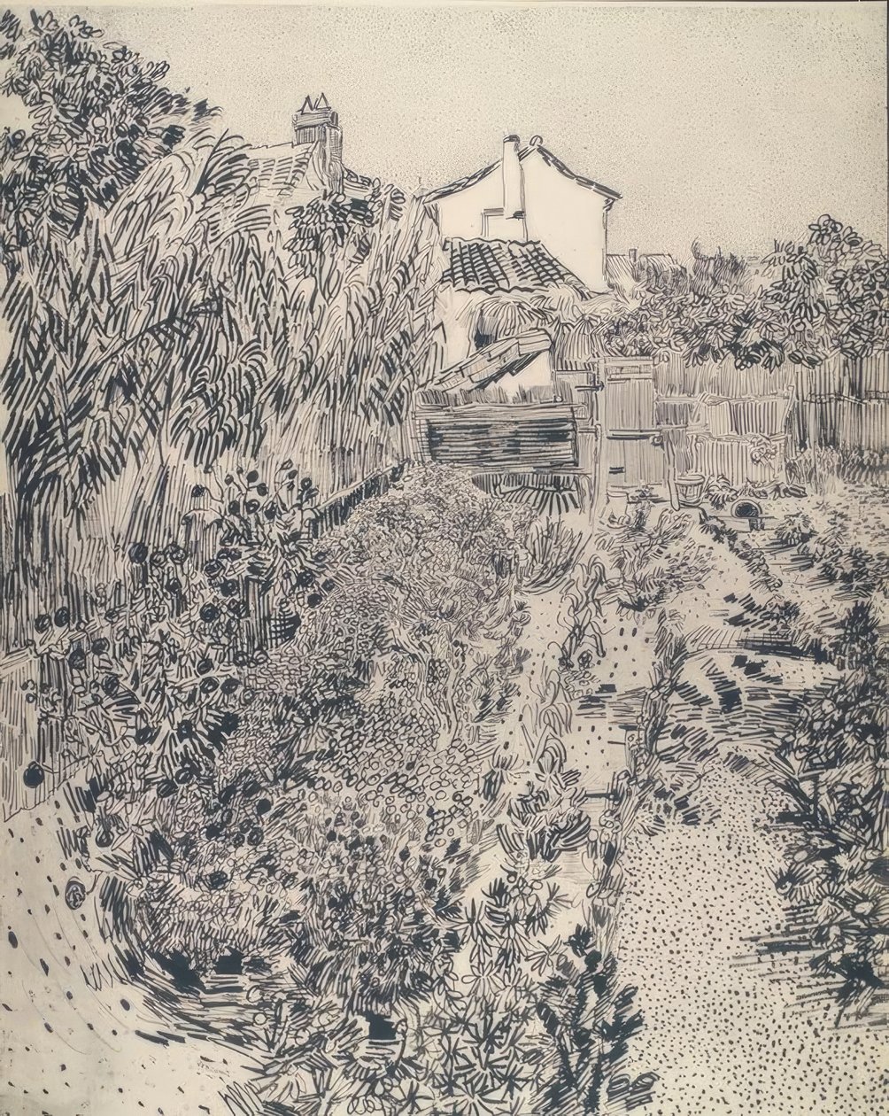 Malá zahrádka chaty od Vincent van Gogh