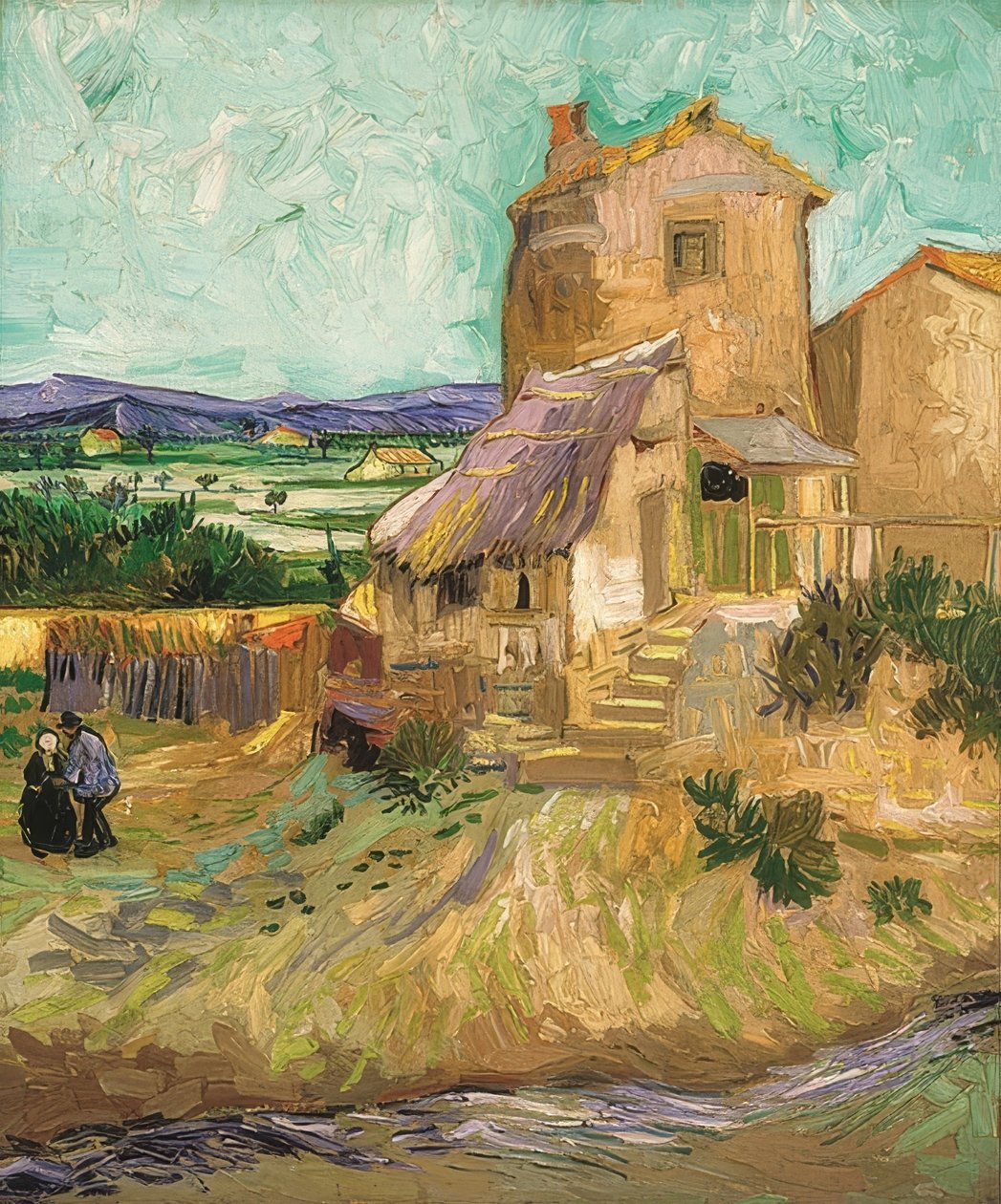 Dům La Crau (Die alte Mühle). 1888 od Vincent van Gogh