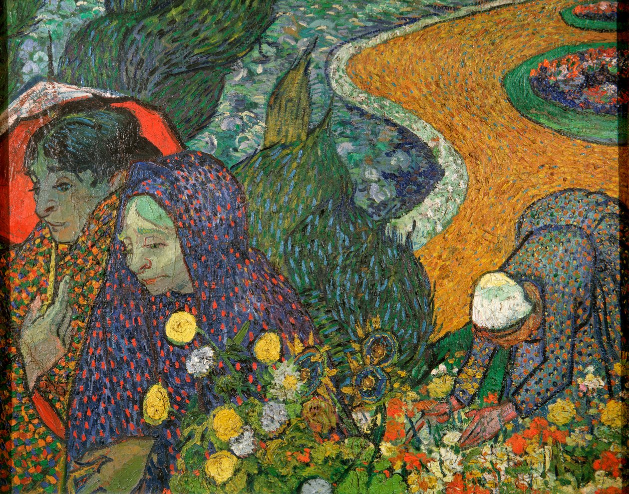 Dámy z Arles Vzpomínka na zahradu v Ettenu, 1888. od Vincent van Gogh
