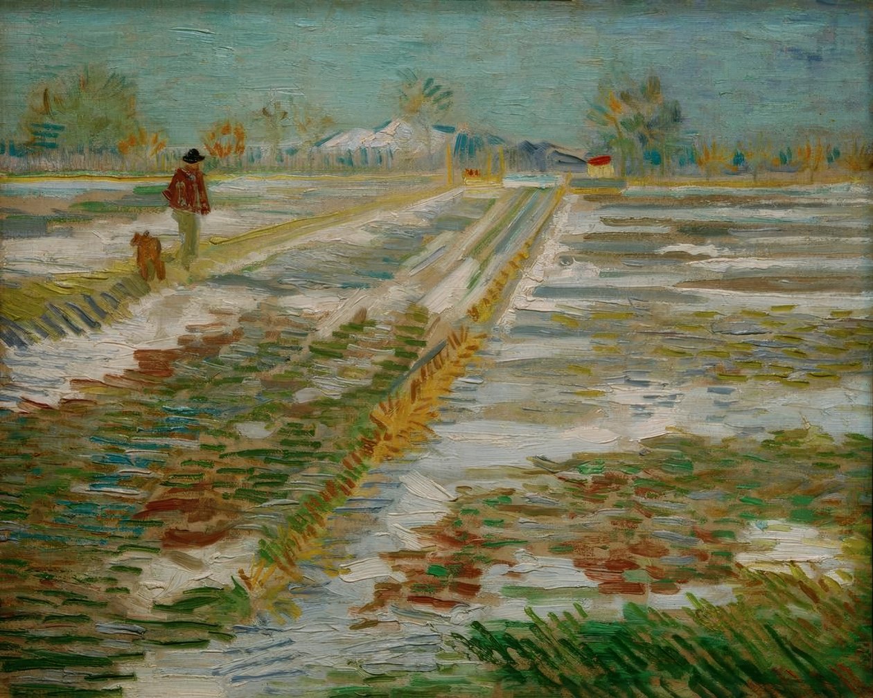 Krajina se sněhem od Vincent van Gogh
