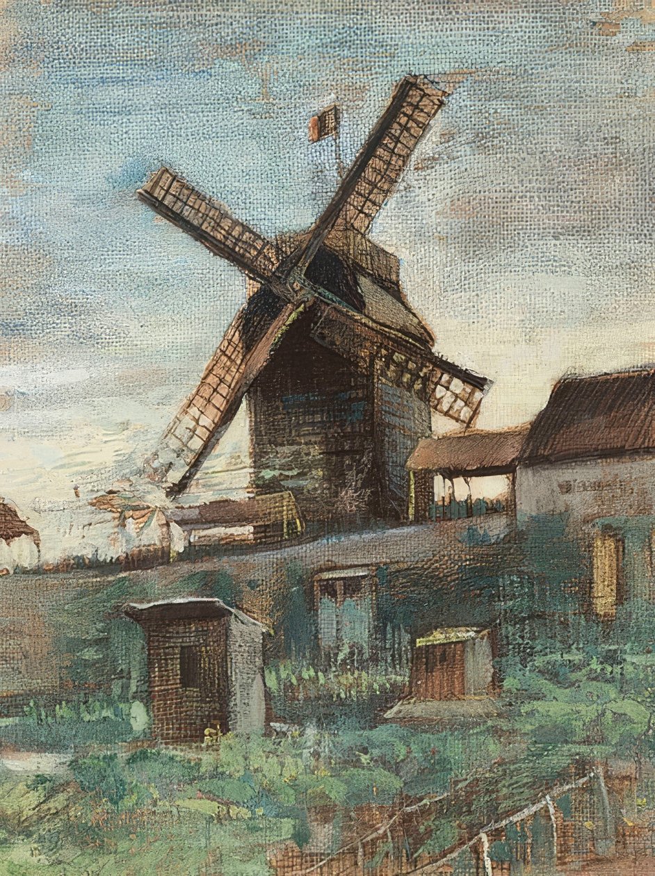 Le Moulin Le Blute-fin. 1886 od Vincent van Gogh