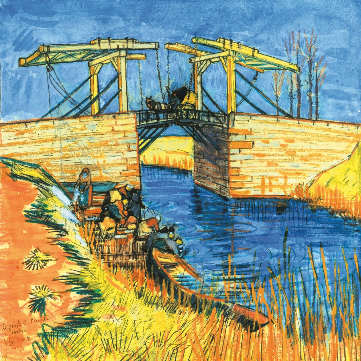 Most Langlois v Arles, 1888 od Vincent van Gogh