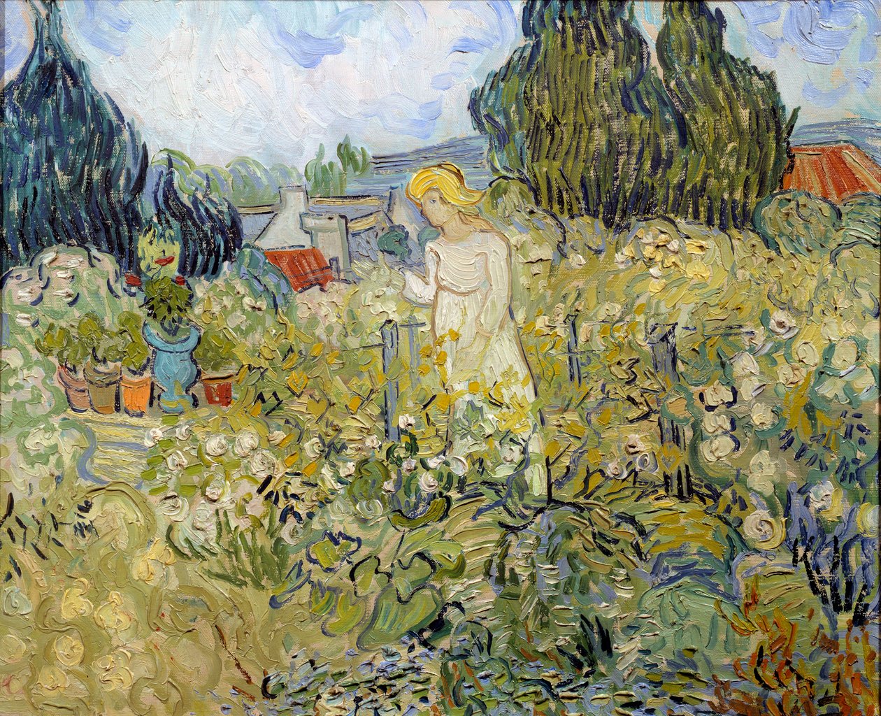 Mademoiselle Gachet ve své zahradě v Auvers sur Oise (Auvers-Sur-Oise) Obraz Vincenta van Gogha (1853-1890) 1890 Sun. 0,46 x 0,55 m Paříž, muzeum Orsay od Vincent van Gogh