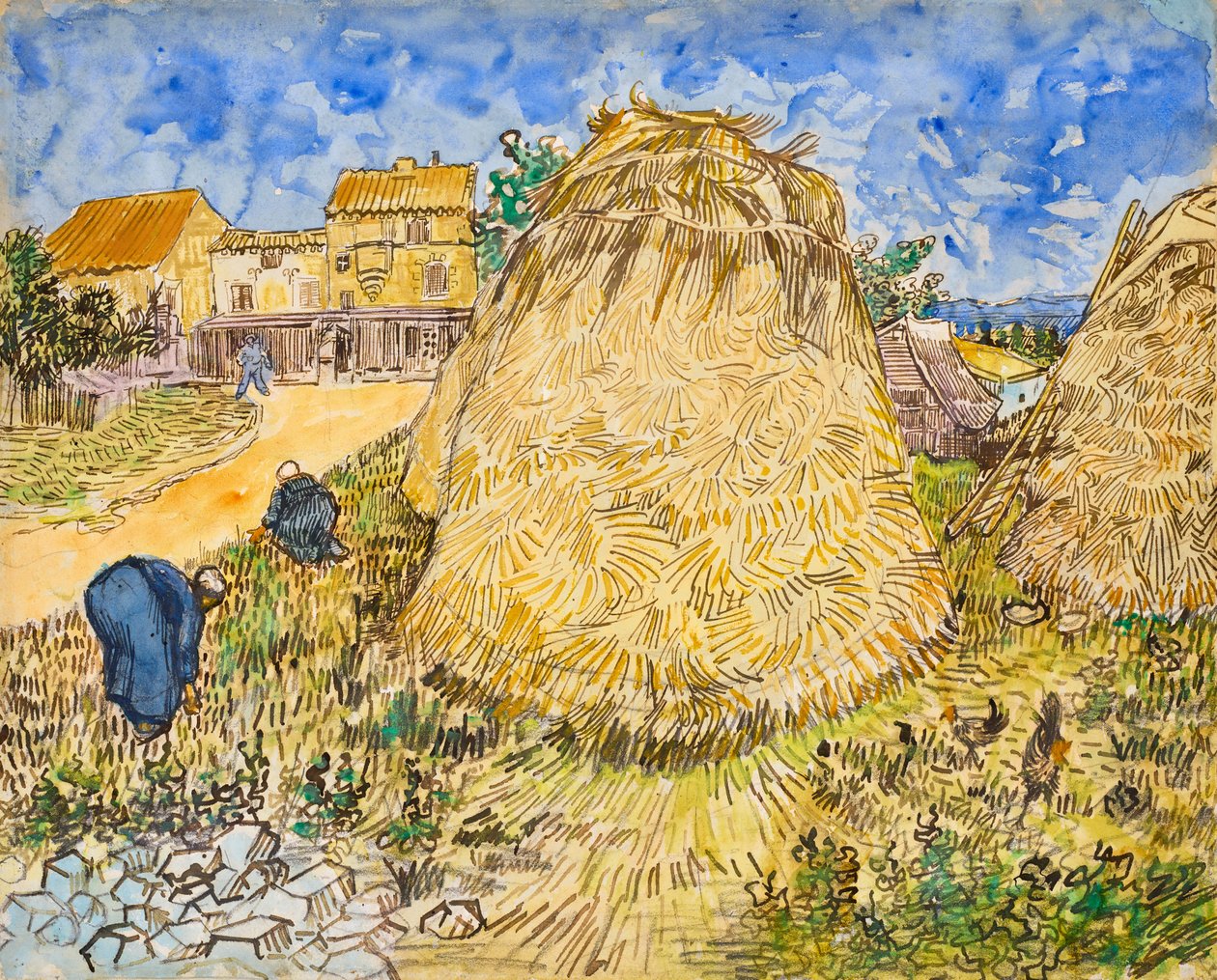 pšenice stohy od Vincent van Gogh