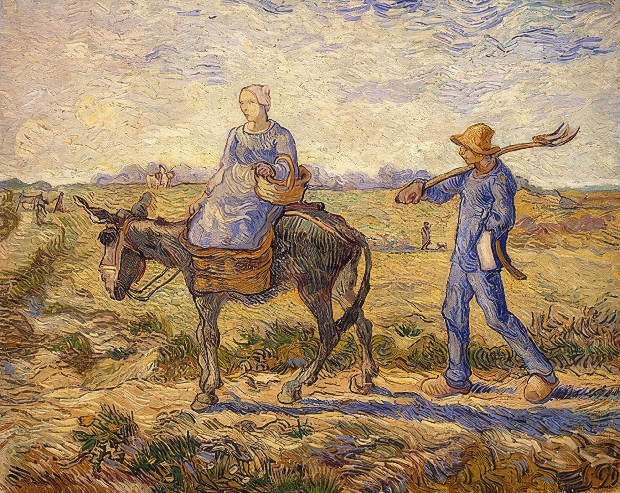 Ráno. Cestou do práce. 1890 od Vincent van Gogh