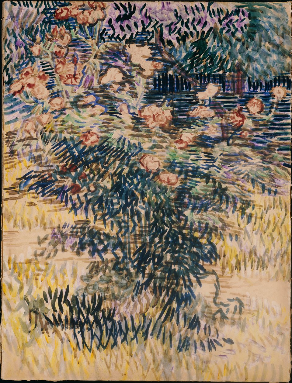 Oleanders, Nemocniční zahrada v Saint-Remy, 1889 od Vincent van Gogh