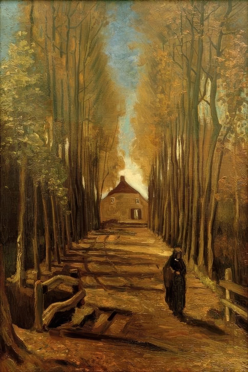 Topolová alej na podzim od Vincent van Gogh