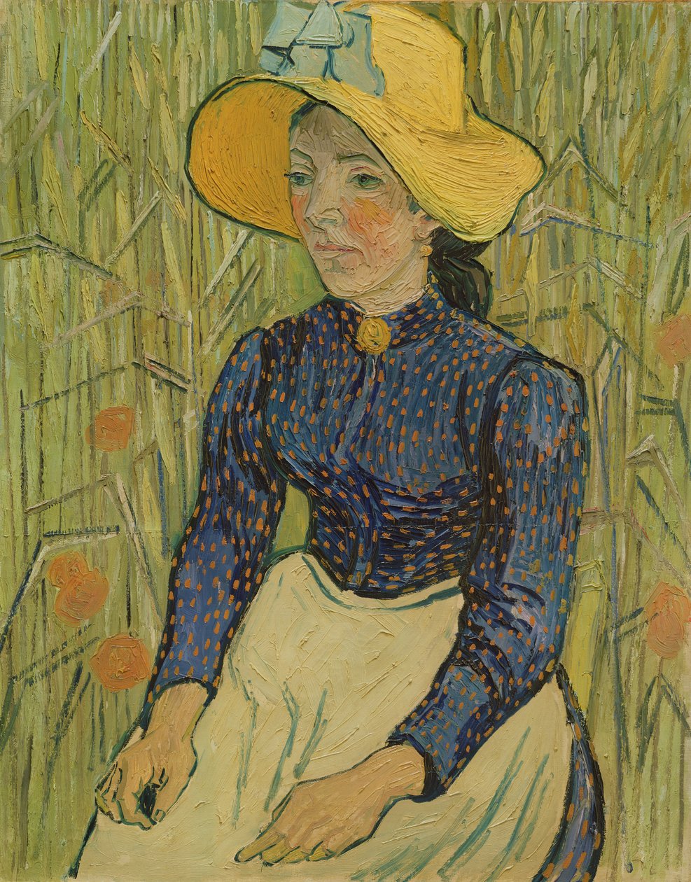 Selka ve slaměném klobouku, 1890 od Vincent van Gogh