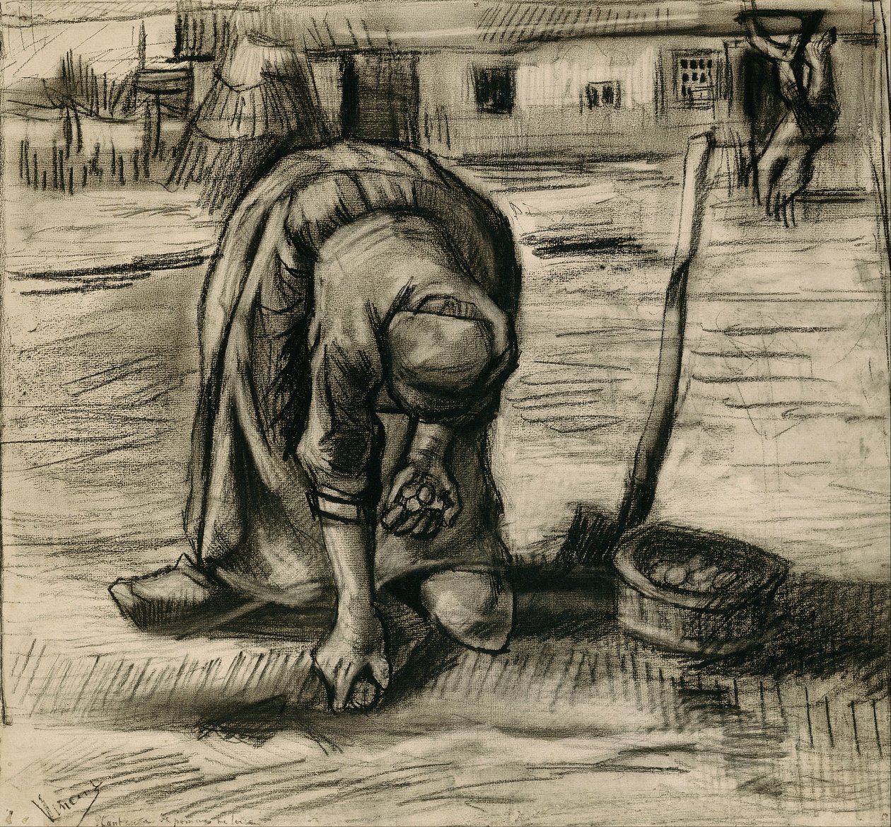 Rolnice sázející brambory od Vincent van Gogh