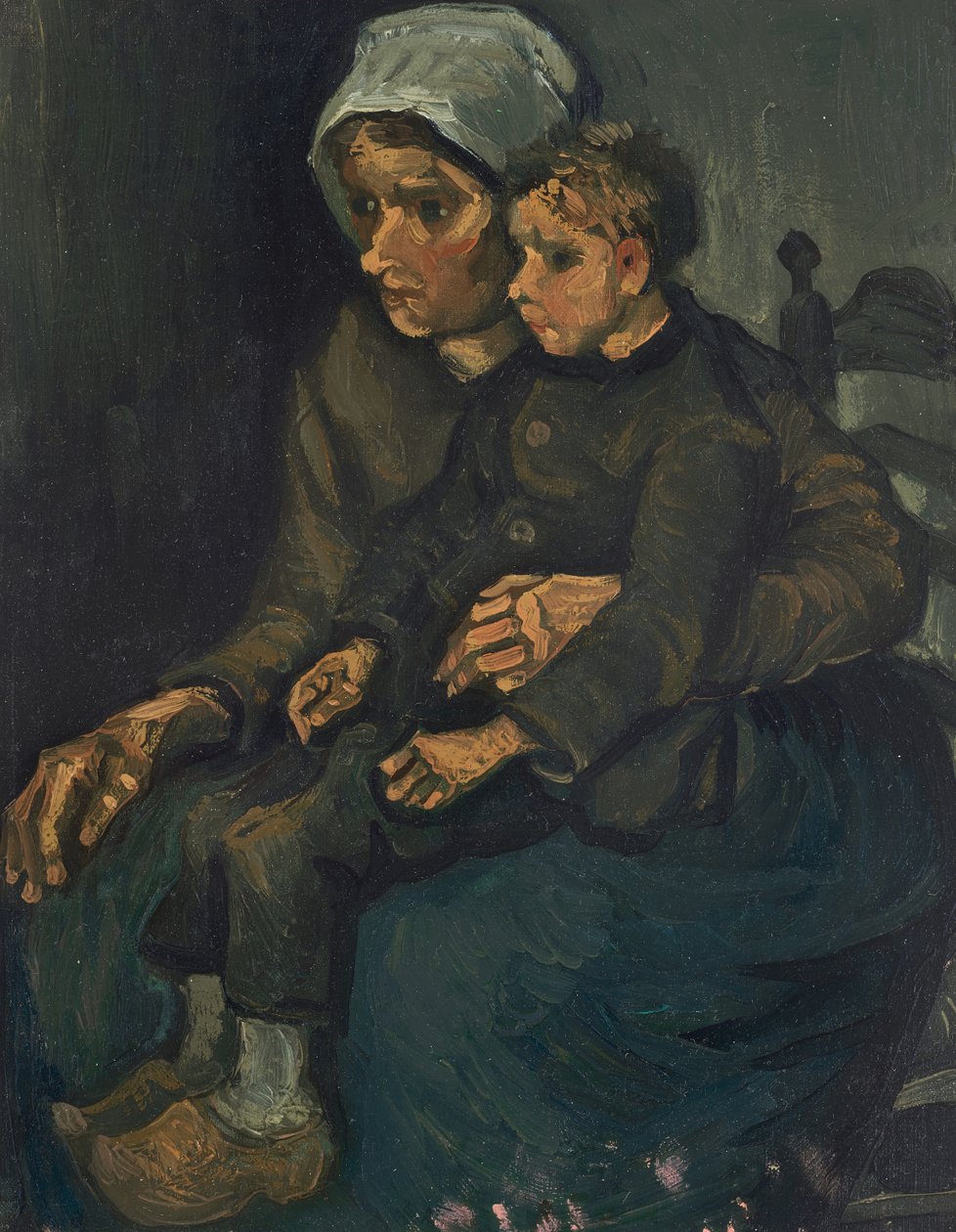 Rolnice s dítětem na klíně od Vincent van Gogh