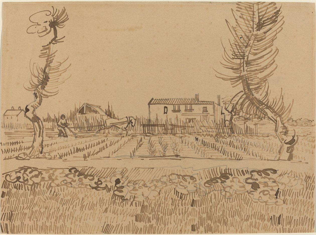 Oráč na polích poblíž Arles, 1888. od Vincent van Gogh