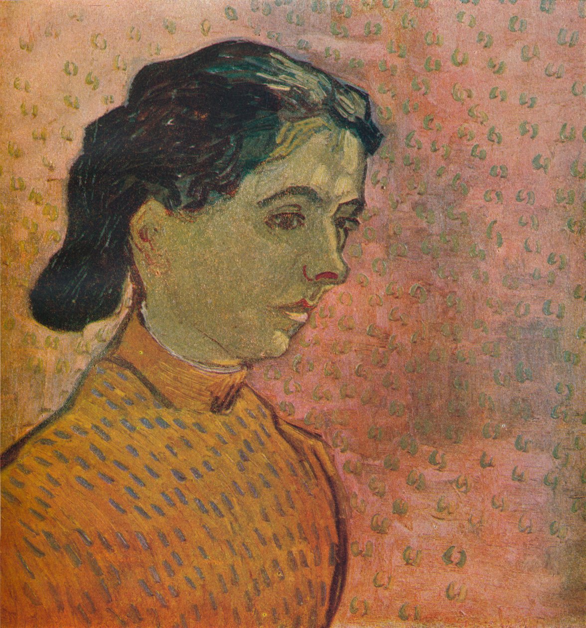 Portrét Mladé Dívky Na Růžovém Pozadí, 1888 od Vincent van Gogh
