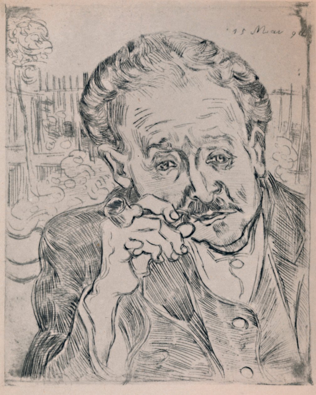 Portrét Dr. Gacheta, kolem roku 1890, 1946 od Vincent van Gogh