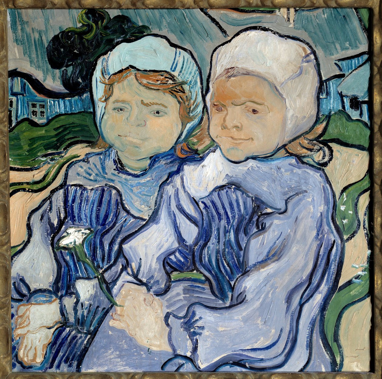 Portrét dvou dívek Malba Vincenta Van Gogha (1853-1890) 1890 Ne. 0,51x0,51 m Paříž, musee d