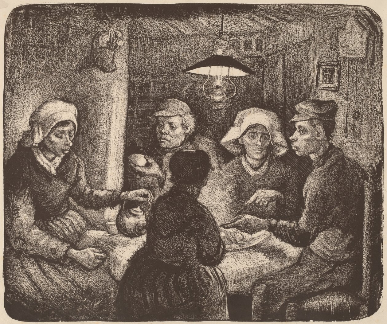 Jedáci brambor, 1885. od Vincent van Gogh