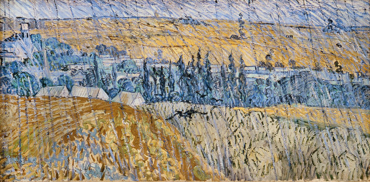 Déšť - Auvers od Vincent van Gogh