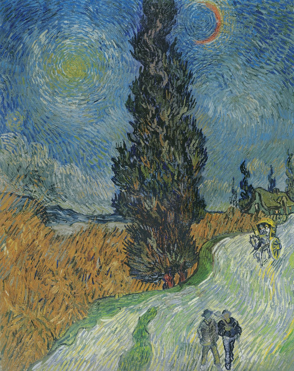 Cesta s cypřiši od Vincent van Gogh