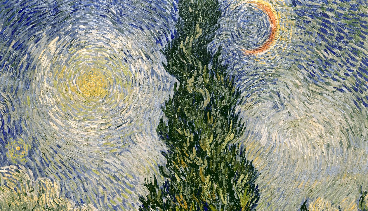 Cesta s cypřiši od Vincent van Gogh
