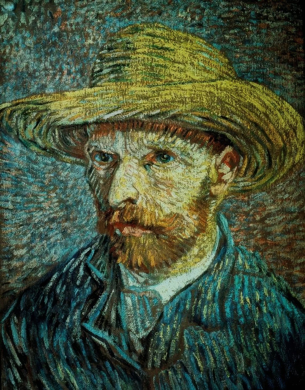 Autoportrét se slaměným kloboukem od Vincent van Gogh