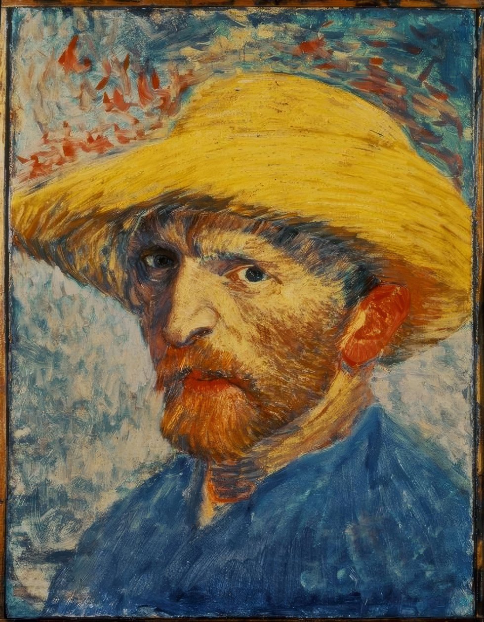 Autoportrét se žlutým slaměným kloboukem od Vincent van Gogh