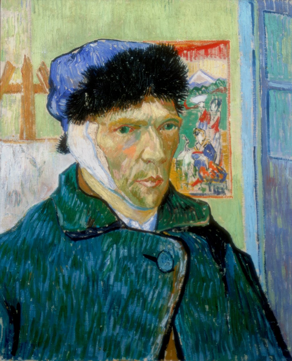Autoportrét s obvázaným uchem, 1889 od Vincent van Gogh