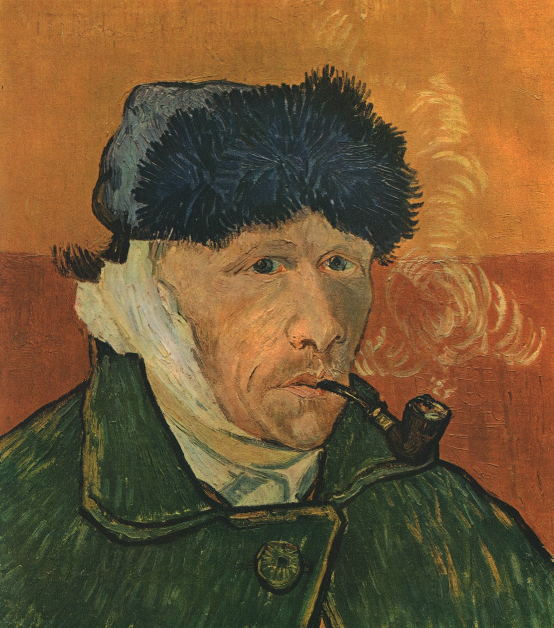 Autoportrét s obvázaným uchem a dýmkou, únor 1889, 1947. od Vincent van Gogh