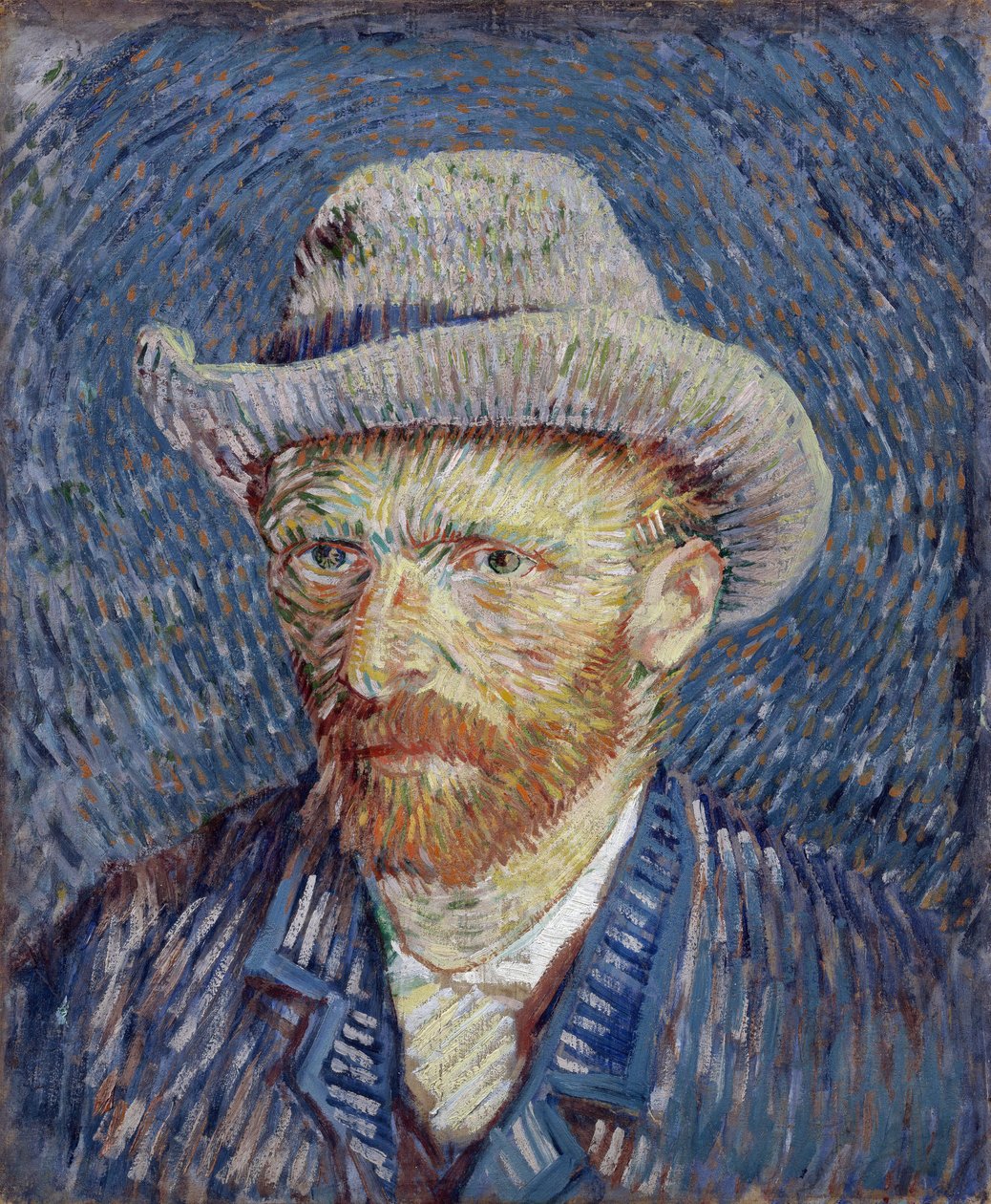 Autoportrét s Grey Felt Hat par Gogh, Vincent, van (1853-1890). Olej na plátně, rozměr: 44,5x37,2 od Vincent van Gogh