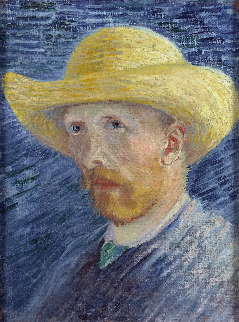 Samoportrét se slámovým kloboukem par Gogh, Vincent, Van (1853-1890). Olej na plátně, rozměr: 41,8x31,5 od Vincent van Gogh