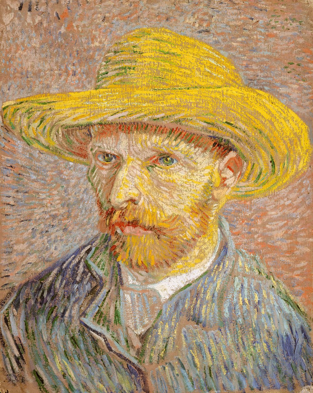 Autoportrét se slaměným kloboukem od Vincent van Gogh