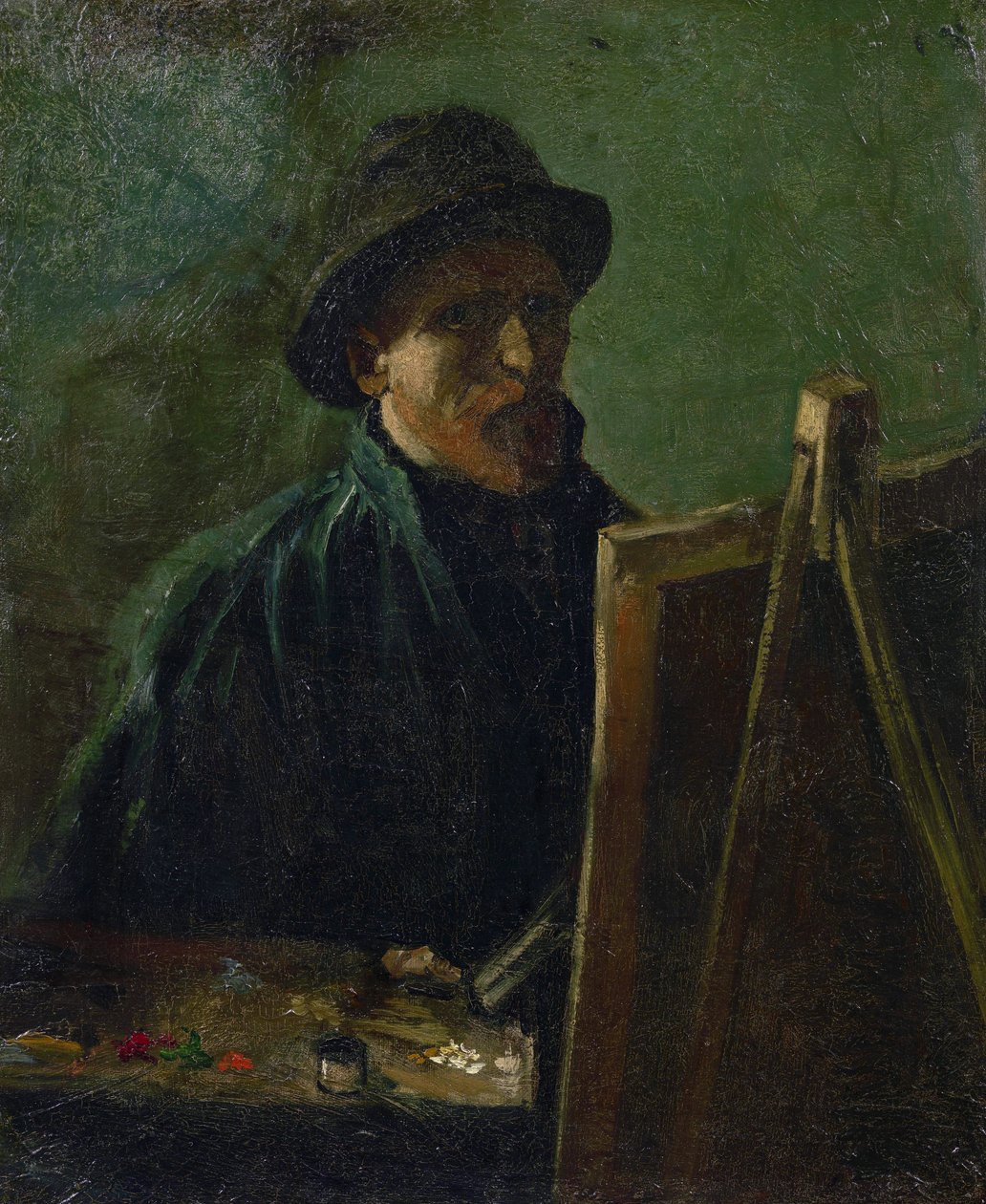 Autoportrét na stojanu par Gogh, Vincent, van (1853-1890). Olej na plátně, rozměr: 46,5x38,5 od Vincent van Gogh