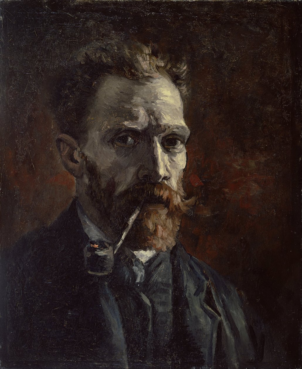 Autoportrét s dýmkou od Vincent van Gogh