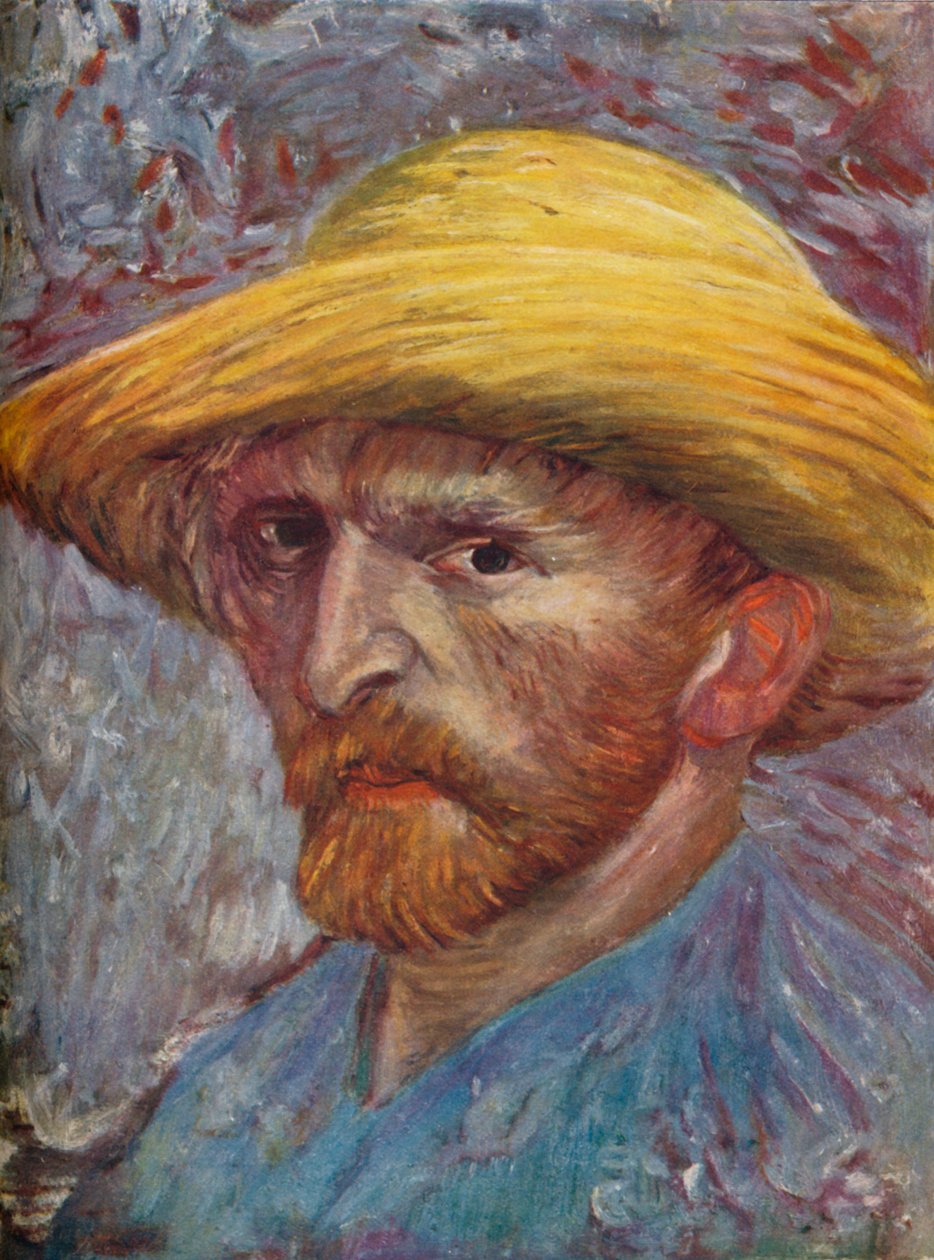 Autoportrét se slaměným kloboukem, 1887 od Vincent van Gogh