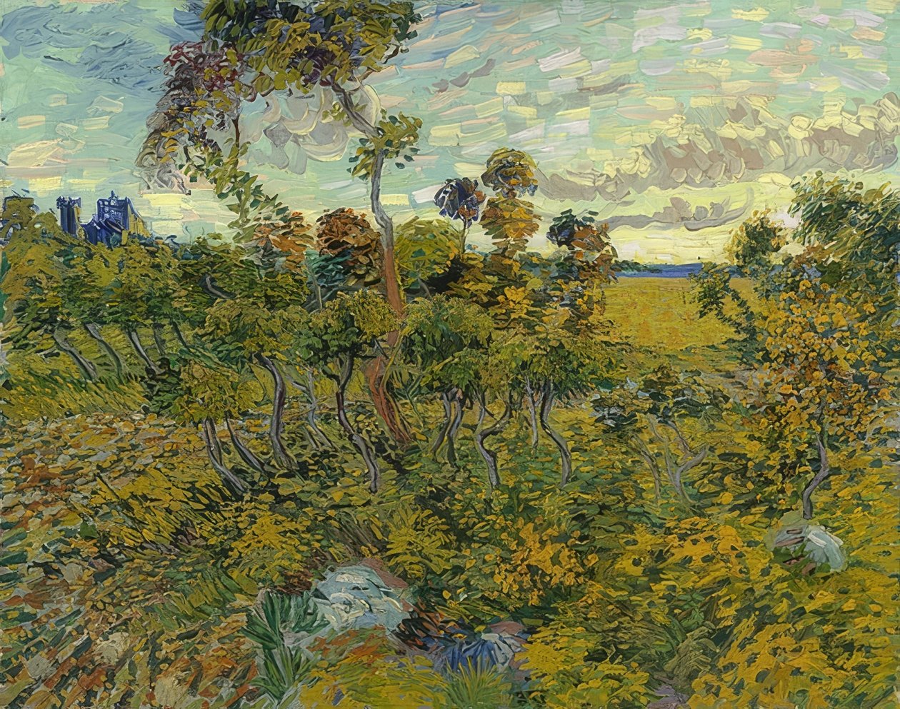 Západ slunce na Montmajour. 1888 od Vincent van Gogh