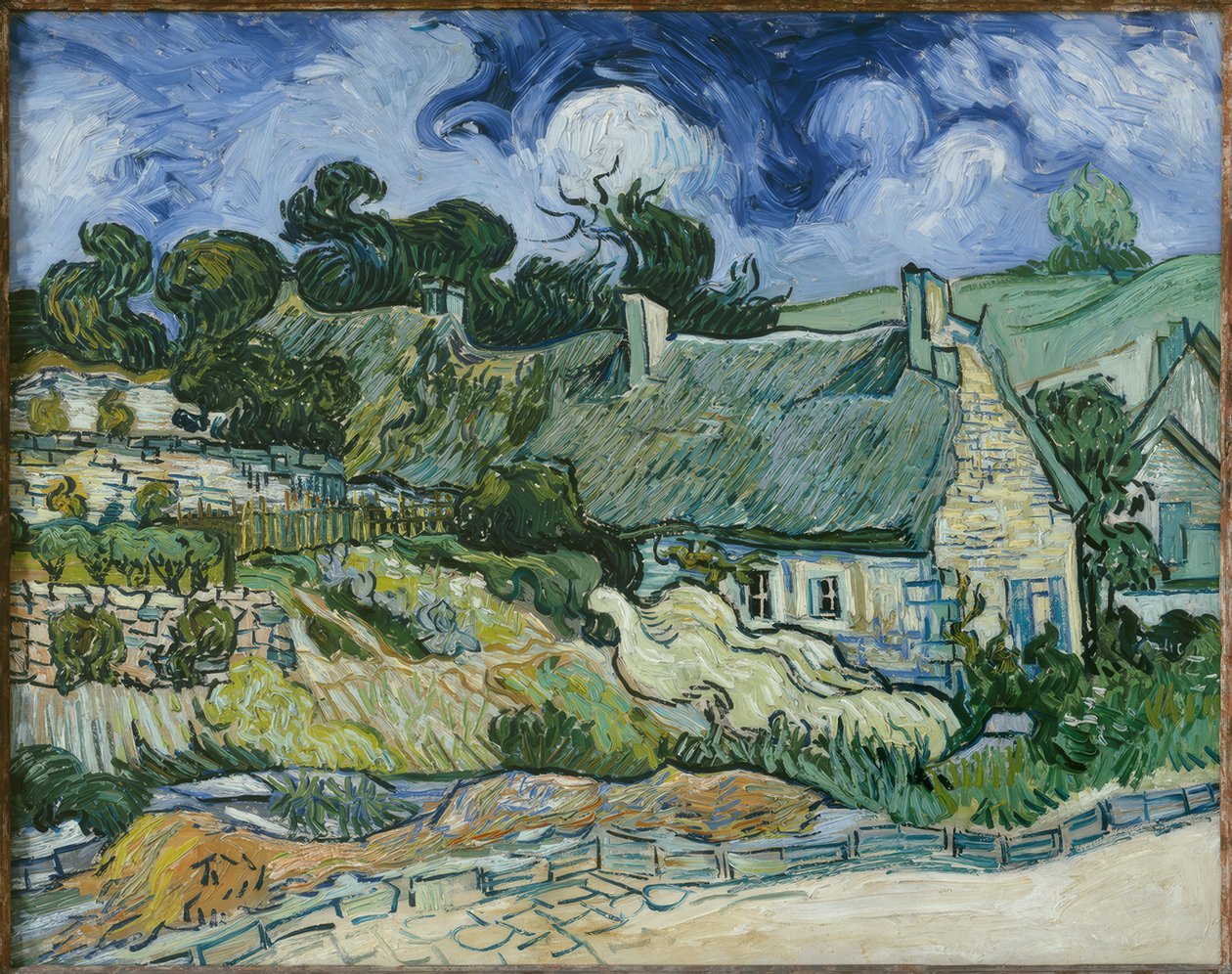 Doškové domy v Cordeville, Auverssur-Oise od Vincent van Gogh