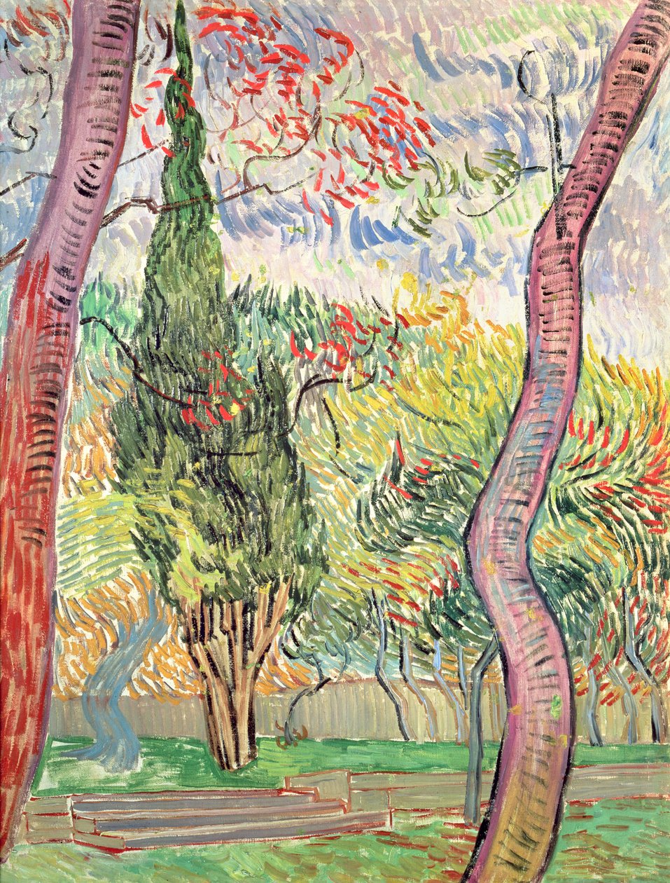 Zahrada nemocnice svatého Pavla, St. Remy, říjen 1889 od Vincent van Gogh