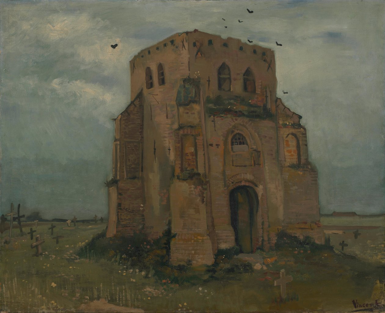 Stará kostelní věž v Nuenenu od Vincent van Gogh