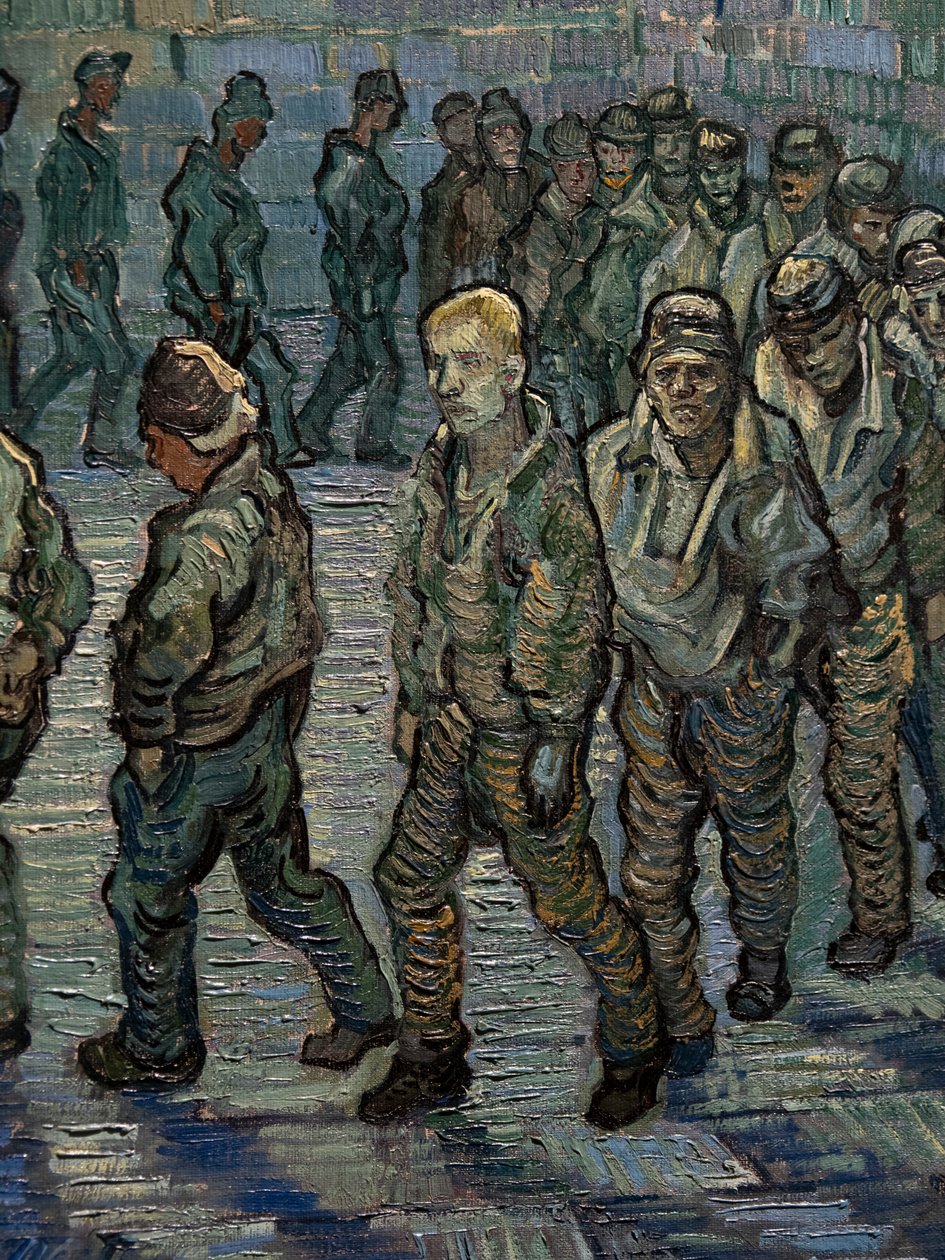 Vězeňský dvůr (detail) od Vincent van Gogh