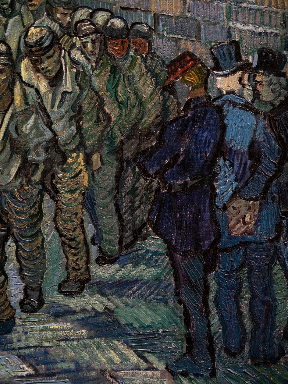 Vězeňský dvůr (detail) od Vincent van Gogh